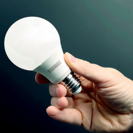 LAMPADA LED BULBO  9W 2700K E27 TASCHIBRA DIMERIZ.