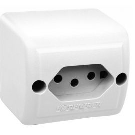 TOMADA LORENZETTI SOBREPOR 2P+T 10A PB BR  1713011