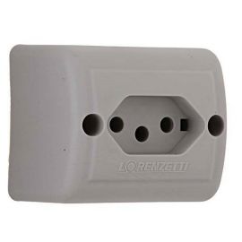 TOMADA LORENZETTI SOBREPOR 2P+T 10A PB CZ  1713010