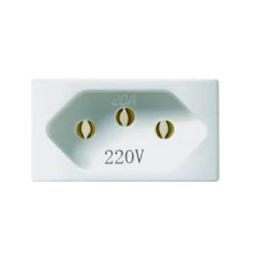 TOMADA PEZZI 2P+T 20A PB MODULAR BC          50037