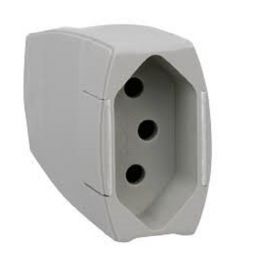 PLUG PIAL FEMEA 2P+T 10A PB CINZA           615824