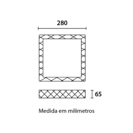 PLAFON BLUMENAU SHINE LED QUAD PONTILHA 18W CCT