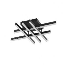 PLAFON NORDECOR LED HASH 38W 3000K PRETO