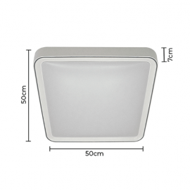 PLAFON NORDECOR LED SENY QDR. 50CM 35W 3000K BR.