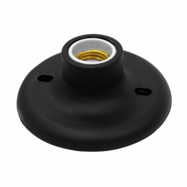 RECEPTACULO TASCHIBRA PLAFON PVC E-27 RED. PRETO
