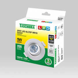 SPOT LED MR16 EMB RED. TASCHIBRA 5W 6500K ALLTOP