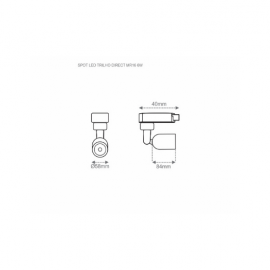 SPOT LED TRILHO TASCHIBRA 6W PT 6500K