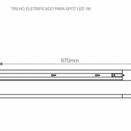 TRILHO ELETRIFICADO TASCHIBRA T1 1M BR