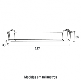 SPOT LED TRILHO BLUMENAU LINEAR 20W 3000K