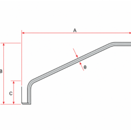 BRACO GF. 3M CURVO P/ ILUM. PUBL.