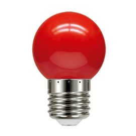 LAMPADA LED BOLINHA TASCHIBRA 1W E27      VERMELHA