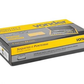 JOGO DE SOQUETES VONDER 1/4 33 PCS 4,0 A 13,0MM