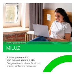TOMADA MILUZ 2P+T 10A BR C/PLACA          S3B60340