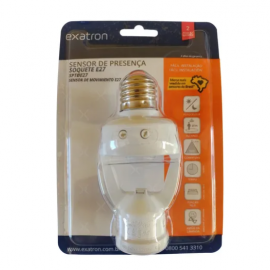 SENSOR PRESENCA EXATRON COM SOQUETE E27    SPT0E27