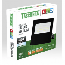 REFLETOR  LED  50W 6500K TASCHIBRA PRETO