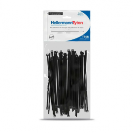 ABRACADEIRA NYLON PRETA T-50R 200MM X4.6MM   C/100